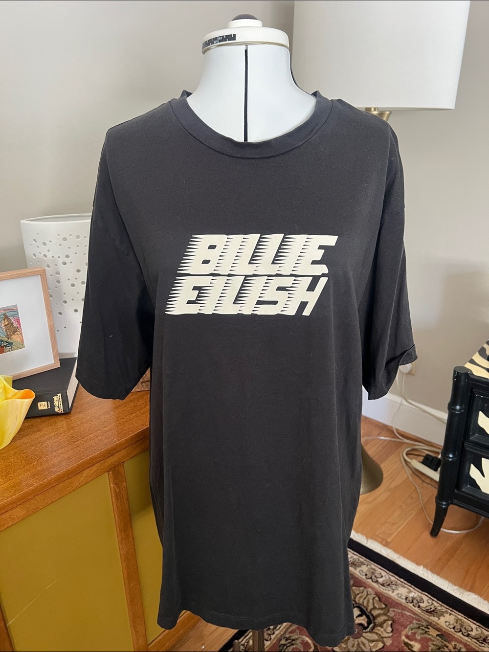 H&M Black Short-Sleeve Billie Eilish Logo Tee